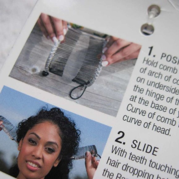 Scunci Upzing 6" Long Stretching Banana Comb Hair Updo Style Secure Hold Metal - Picture 9 of 10